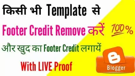 Remove Blogger Footer Credit Without Redirecting