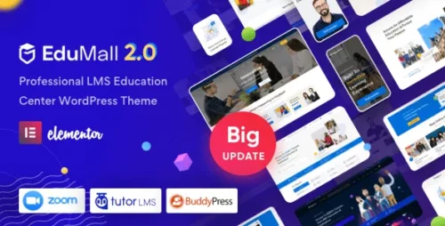 EduMall Theme GPL v4.3.1 – Professional LMS Education Center WordPress Theme