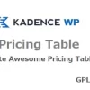 Kadence Pricing Table GPL