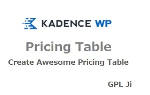 Kadence Pricing Table GPL