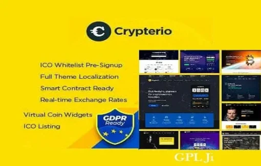 Crypterio Theme GPL – Bitcoin and Cryptocurrency WordPress Theme