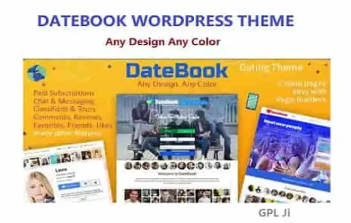 DateBook Theme GPL – Dating WordPress Theme