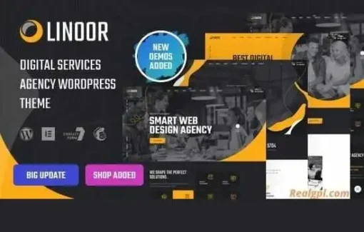 Linoor Theme GPL – Digital Agency Services WordPress Website