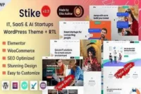 Stike Theme GPL – IT Business Startup Company WordPress Websites