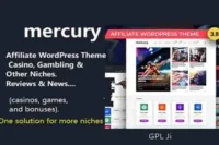 Mercury Theme GPL – Affiliate, Casino, Gambling & Other Niches