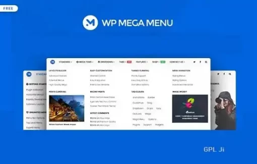 WP Mega Menu Pro GPL – Responsive Mega Menu Plugin for WordPress