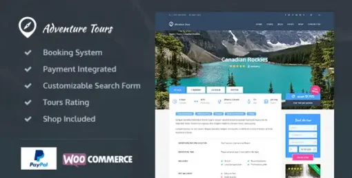 Adventure Tours Theme GPL – WordPress Tour-Travel Theme