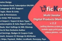 ficKrr GPL – Multi Vendor Digital Products Marketplace with Subscription ON / OFF