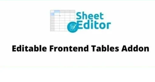 WP Sheet Editor Editable Frontend Tables Addon GPL