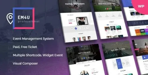 EM4U Theme GPL v1.7.8 – Events WordPress Theme for Booking Tickets