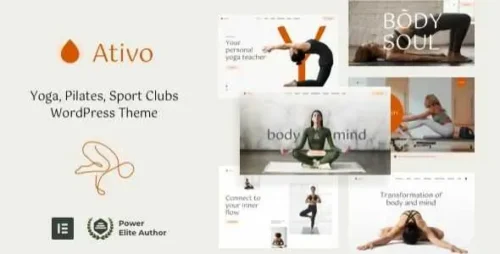 Ativo Pilates Yoga WordPress Theme GPL v11.3