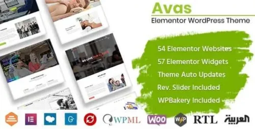 Avas Theme GPL v6.8- Multi-Purpose Elementor WordPress Websites