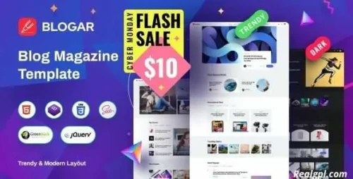 Blogar Theme GPL v1.2.9 – Blog Magazine WordPress Website