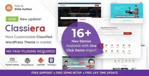 Classiera Theme GPL v4.0.29 – Classified Ads WordPress Websites