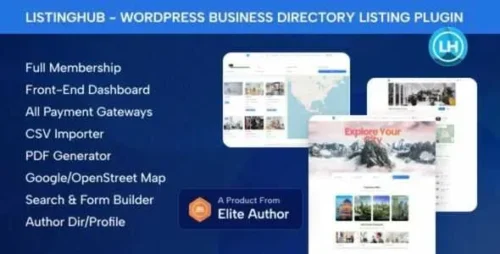 ListingHub GPL v1.2.0 – WordPress Business Directory Listing Plugin