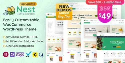Nest Theme GPL v1.8.2 – Grocery Store WooCommerce WordPress Theme