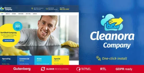 Cleanora Theme GPL v1.1.8 – Cleaning Services WordPress Theme