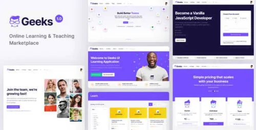 Geeks Theme GPL v1.2.24 – Online Learning Marketplace WordPress Websites
