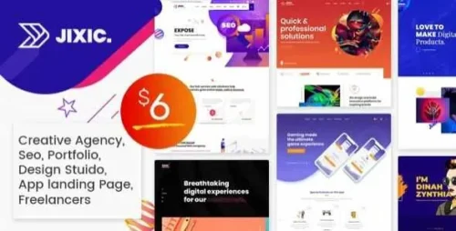 Jixic Theme GPL v1.7 – Creative Portfolio & Agency WordPress Theme