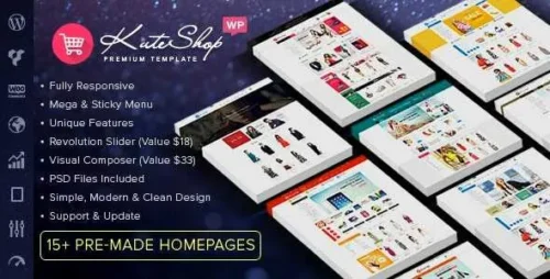 KuteShop Theme GPL v4.2.4 – Fashion, Electronics & Marketplace Elementor WooCommerce Websites