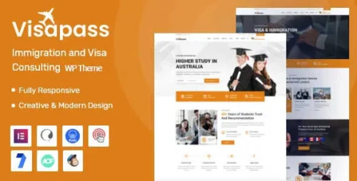 Visapass Theme GPL v1.1.0 – Immigration Consulting WordPress Theme