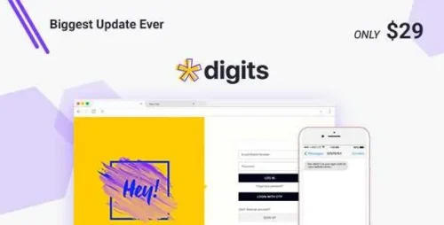 Digits GPL v8.4.7 – WordPress Mobile Number Signup and Login