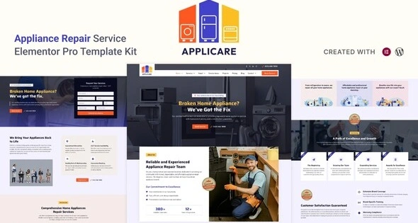 Applicare Home Appliance Repair Services Elementor Pro Template Kit