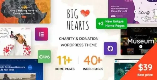 BigHearts Theme GPL v3.1.3 – Charity & Donation WordPress Theme