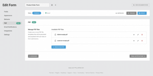 Forminator Pro GPL v1.7.0 – PDF Generation Addon