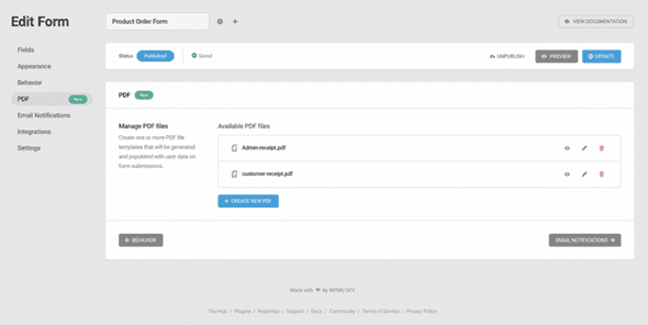 WPMU DEV – Forminator PDF Generator Addon
