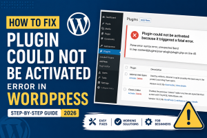 How to Fix “Plugin Could Not Be Activated” Error in WordPress